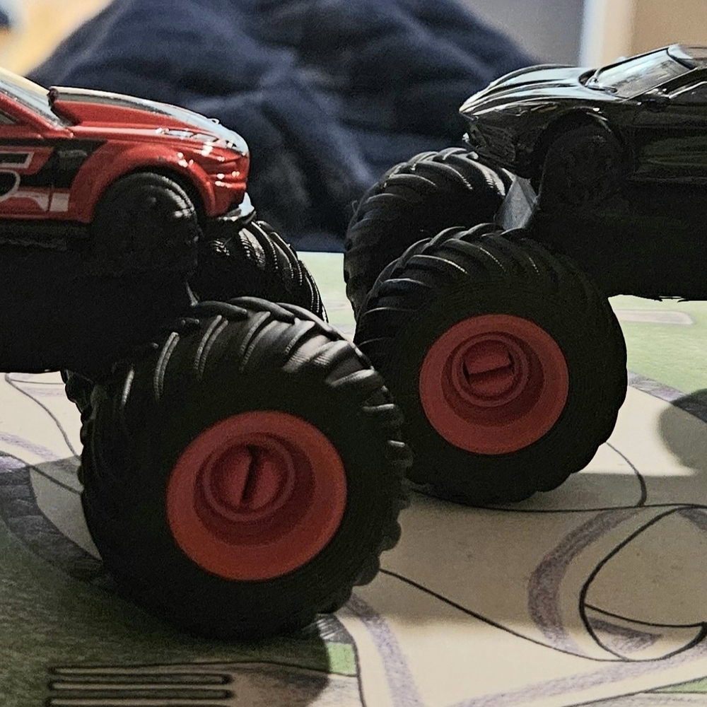Hot Wheels Adapter To Make It A Monster Truck. Not All Hot Wheels Fit